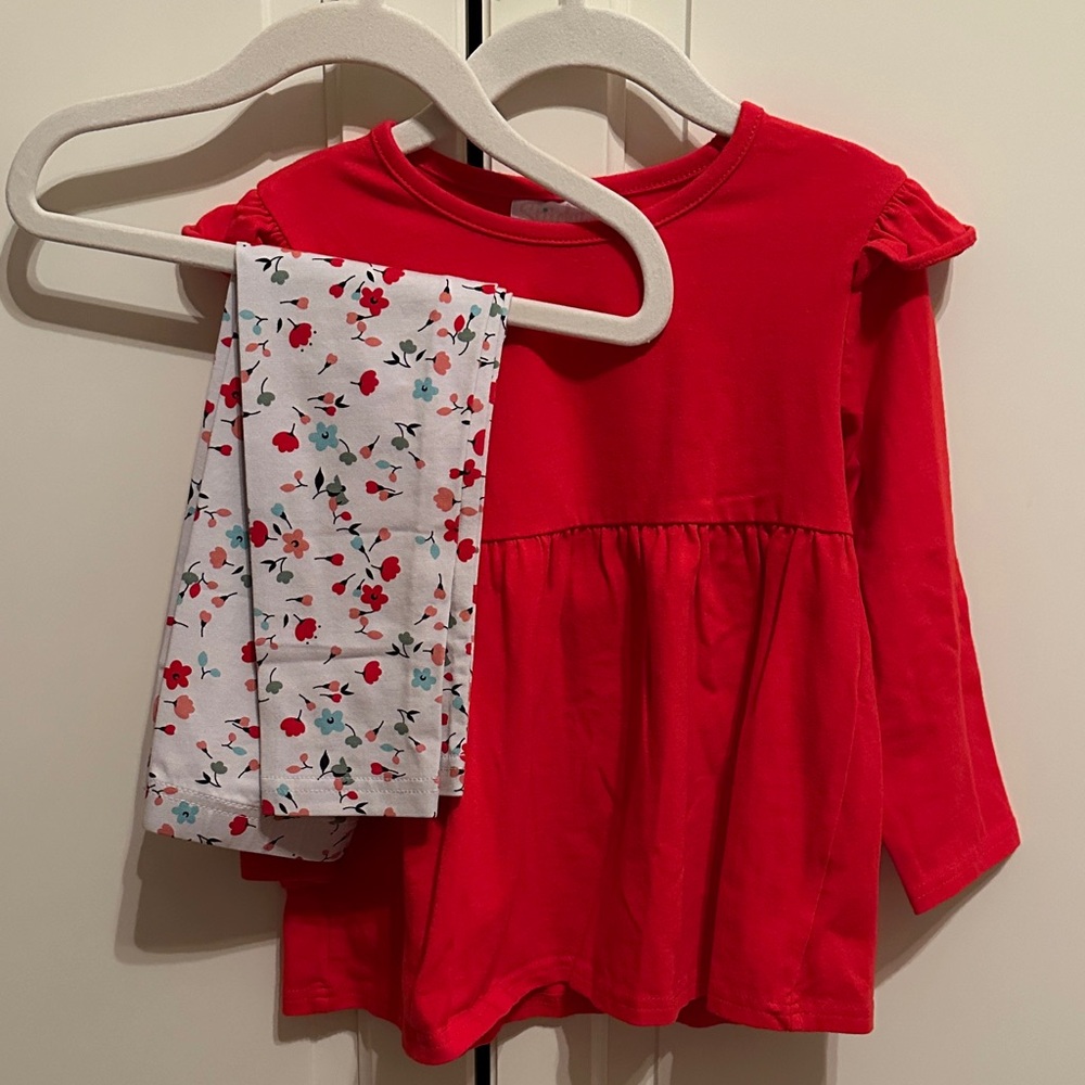 Stitchy Fish 3T Red Long Sleeve Kids Top